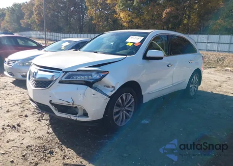 2016 Acura Mdx Technology Acurawatch Plus Packages/Technology Package from USA, damaged, VIN 5FRYD3H46GB005522